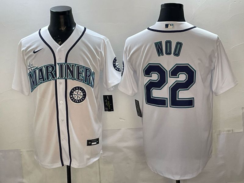 Men Seattle Mariners #22 Woo White Game 2026 Nike MLB Jersey style 007->seattle mariners->MLB Jersey